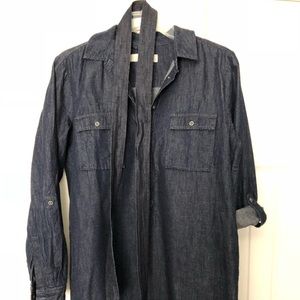 LOFT Chambray Denim button down dress